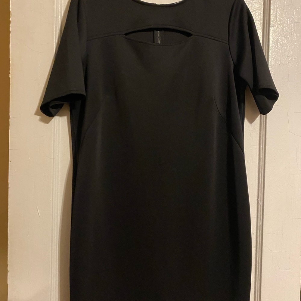 Boutique 9 Black Sheath Mini Dress Square Neck